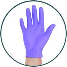 Gants Halyard Nitrile Mauve Pf Xs