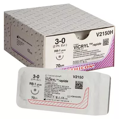 Vicryl Rapide Und 70Cm M2 3/0 Rb-1 36pcs