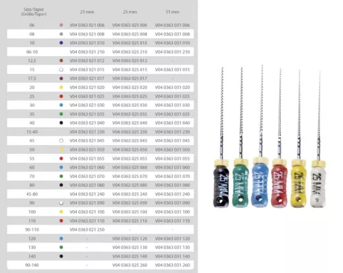 K File Sterile 21Mm Iso 015 6pcs