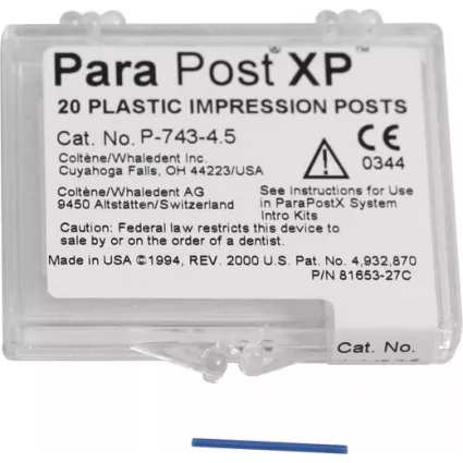 Parapost Xp Tenons  Impression 1.25 Mm Red 20pcs