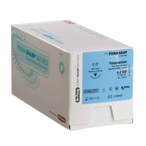 Surgical Suture Polypropylene 5.0 Blue 3/8