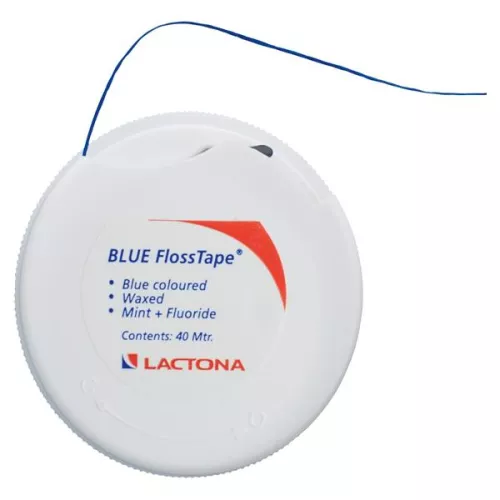 Lactona Blue Floss Tape Waxed 40Mtr 12pcs