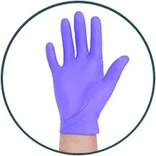 Gants Halyard Nitrile Mauve Pf Xs